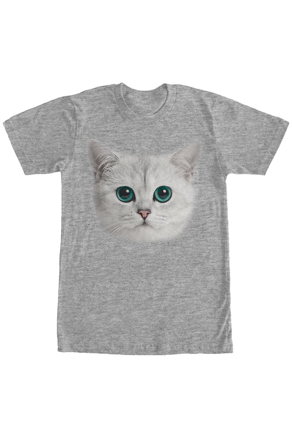 Men's Lost Gods Cat Stare  Graphic Tee Athletic Heather Medium