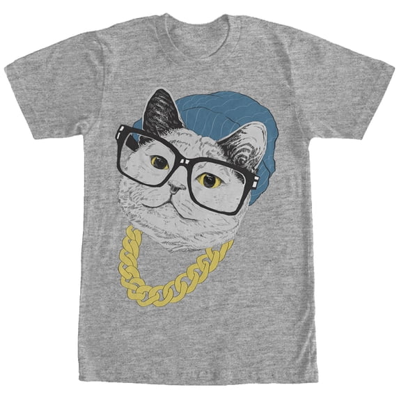 Men's Lost Gods Cat in Chain Graphic Tee Athletic Heather Small