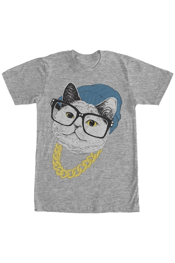 Men's Lost Gods Cat in Chain Graphic Tee Athletic Heather Small