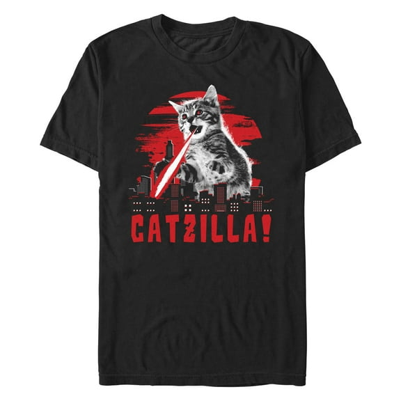Men's Lost Gods Catzilla Meme  Graphic T-Shirt