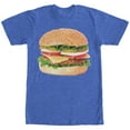 thumbnail image 1 of Men's Lost Gods Cheeseburger Love  Graphic Tee Royal Blue Heather X Large, 1 of 4