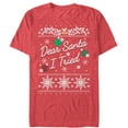 thumbnail image 1 of Men's Lost Gods Christmas Dear Santa I Tried Graphic Tee Red Heather X Large, 1 of 4