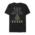 thumbnail image 1 of Men's Lost Gods Christmas Let's Get Lit Tree Graphic Tee Black Small, 1 of 4