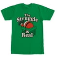thumbnail image 1 of Men's Lost Gods Christmas Santa Struggle is Real  Graphic Tee Kelly Green X Large, 1 of 4