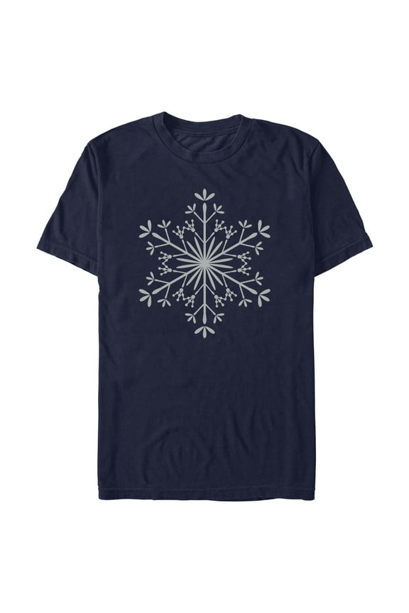 Men's Lost Gods Christmas Snowflake Graphic Tee Navy Blue Large