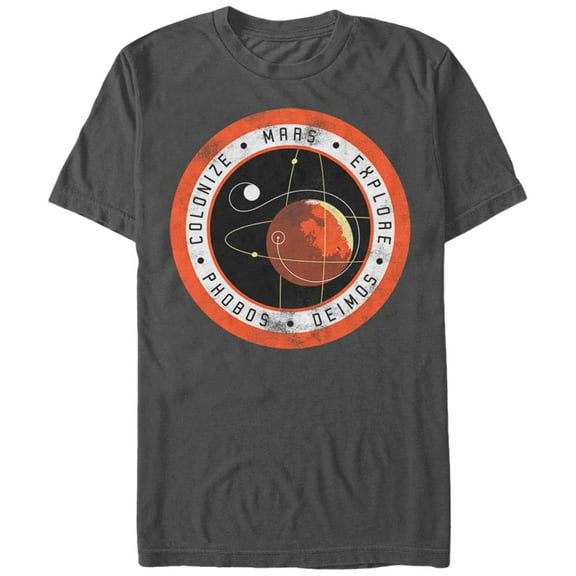 Men's Lost Gods Colonize Mars Graphic Tee Charcoal Small