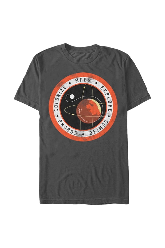 Men's Lost Gods Colonize Mars Graphic Tee Charcoal X Large