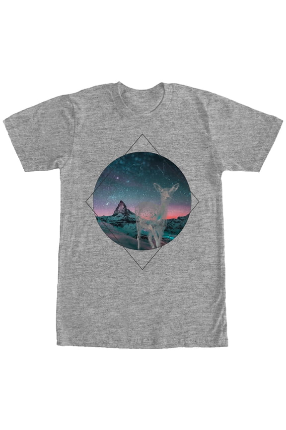 Men's Lost Gods Constellation Deer Graphic Tee Athletic Heather Medium