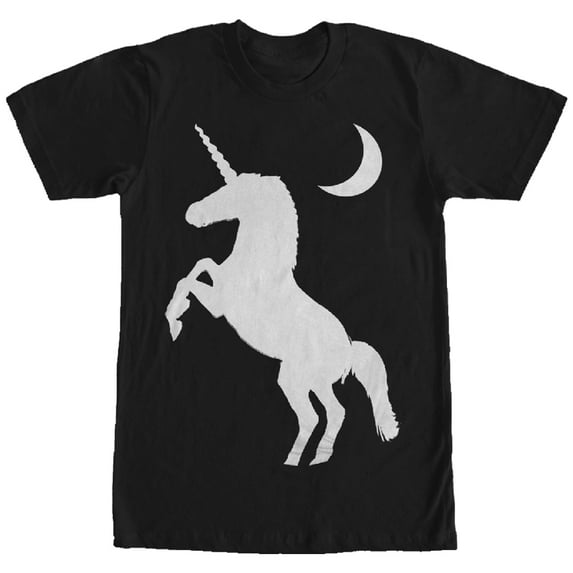 Men's Lost Gods Crescent Moon Unicorn Graphic Tee Black X Large