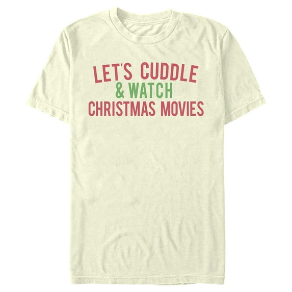 Men's Lost Gods Cuddles & Christmas Movies Graphic Tee Beige X Large