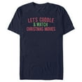 thumbnail image 1 of Men's Lost Gods Cuddles & Christmas Movies  Graphic Tee Navy Blue Large, 1 of 5