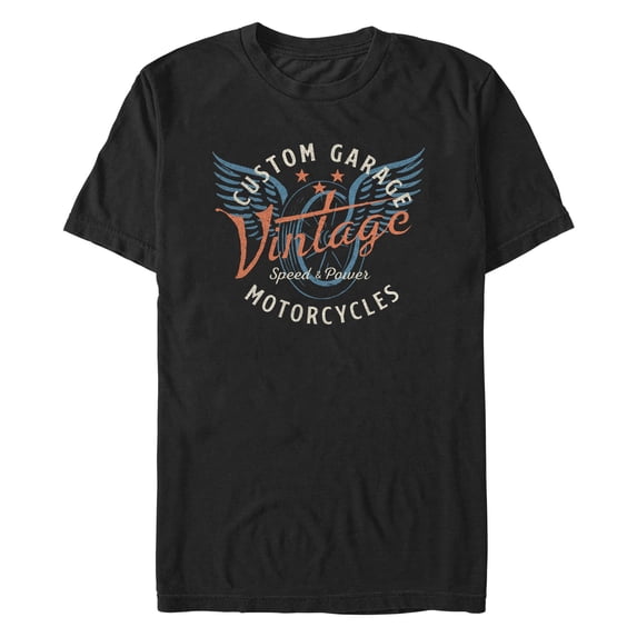 Men's Lost Gods Custom Garage Motorcycles Graphic T-Shirt