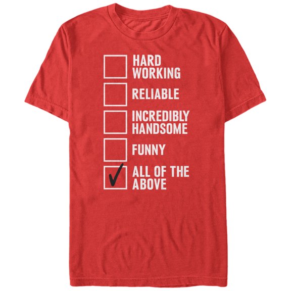 Men's Lost Gods Dad Checklist Graphic Tee Red Large
