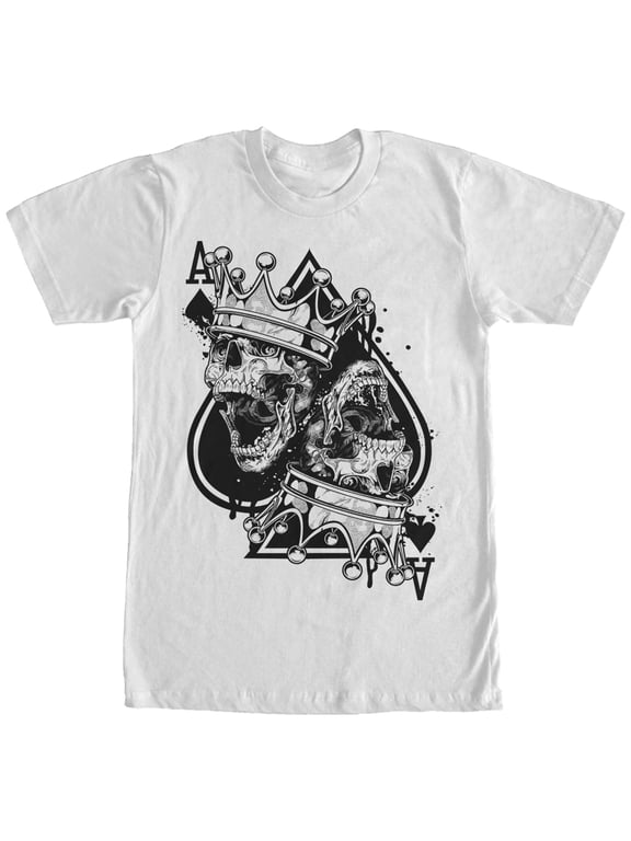 Men's Lost Gods Death Ace of Spades Graphic Tee White Small