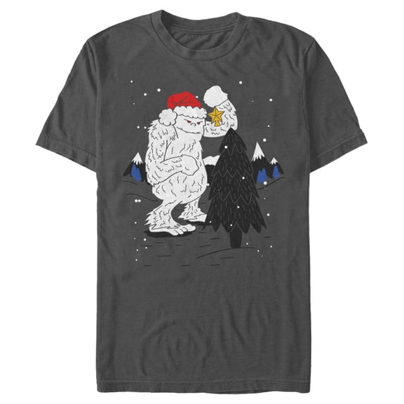 Men's Lost Gods Decorating wth Yeti  Graphic Tee Charcoal X Large