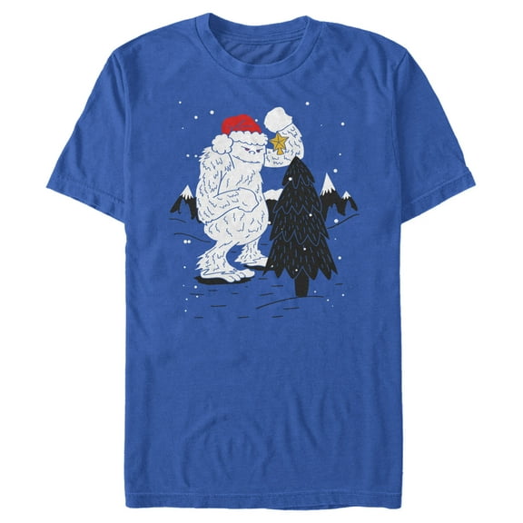 Men's Lost Gods Decorating wth Yeti  Graphic Tee Royal Blue X Large