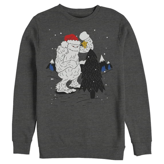 Men's Lost Gods Decorating wth Yeti Sweatshirt Charcoal Heather 2X Large