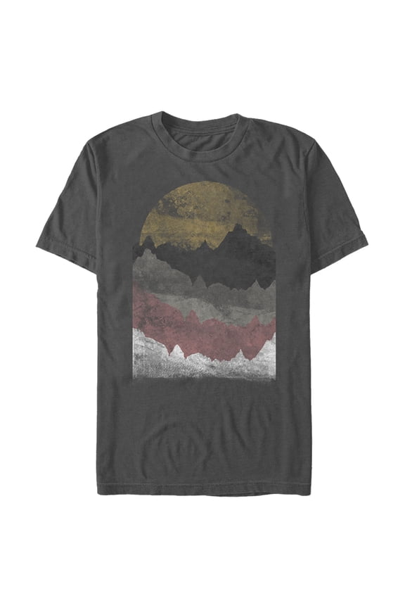 Men's Lost Gods Desert Landscape  Graphic Tee Charcoal 2X Large