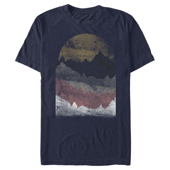 Men's Lost Gods Desert Landscape  Graphic Tee Navy Blue 3X Large