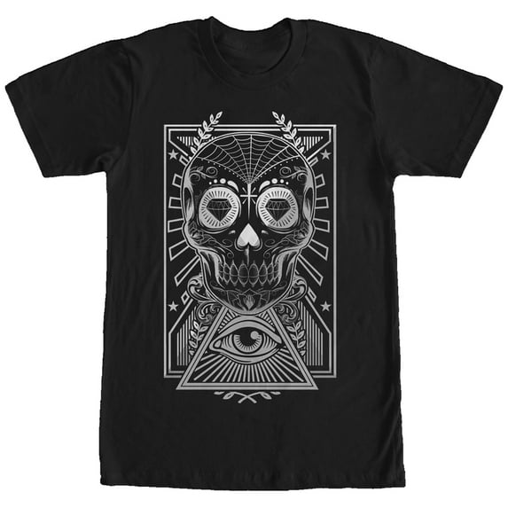 Men's Lost Gods Diamond Sugar Skull Graphic Tee Black 2X Large