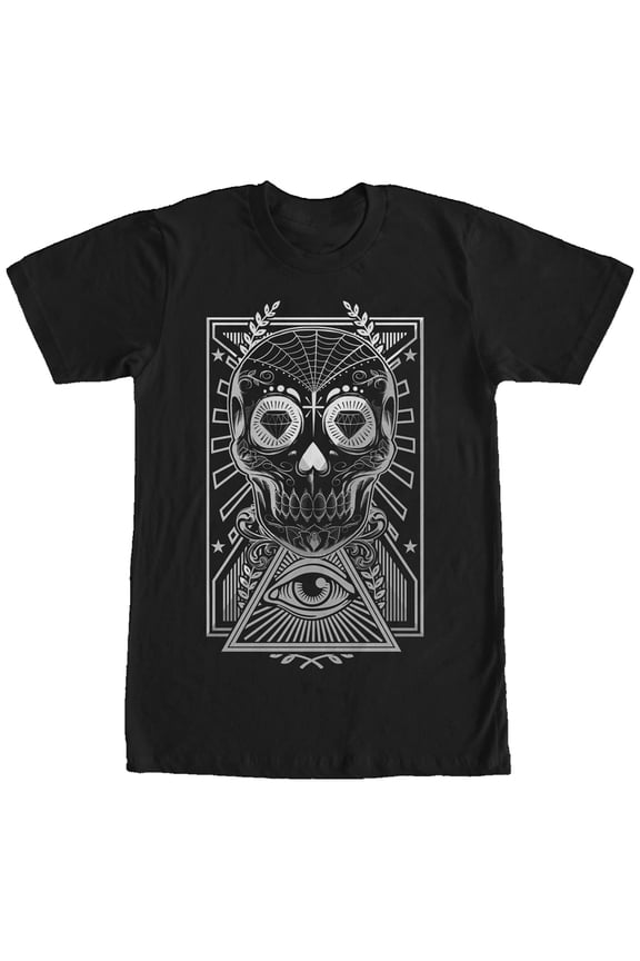 Men's Lost Gods Diamond Sugar Skull Graphic Tee Black 2X Large