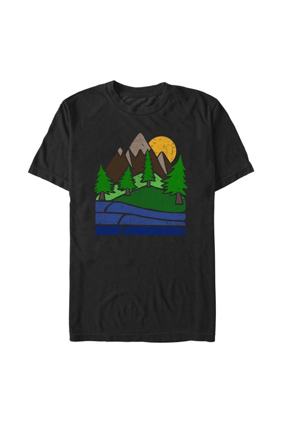 Men's Lost Gods Distressed Forest Graphic T-Shirt