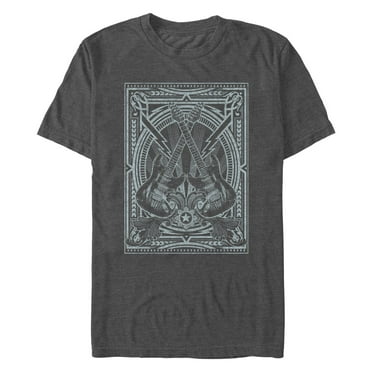 Men's Lost Gods Distressed Guitar Poster  Graphic T-Shirt