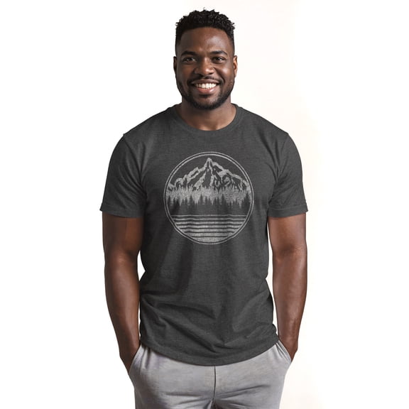Men's Lost Gods Distressed Mountain Badge Graphic T-Shirt