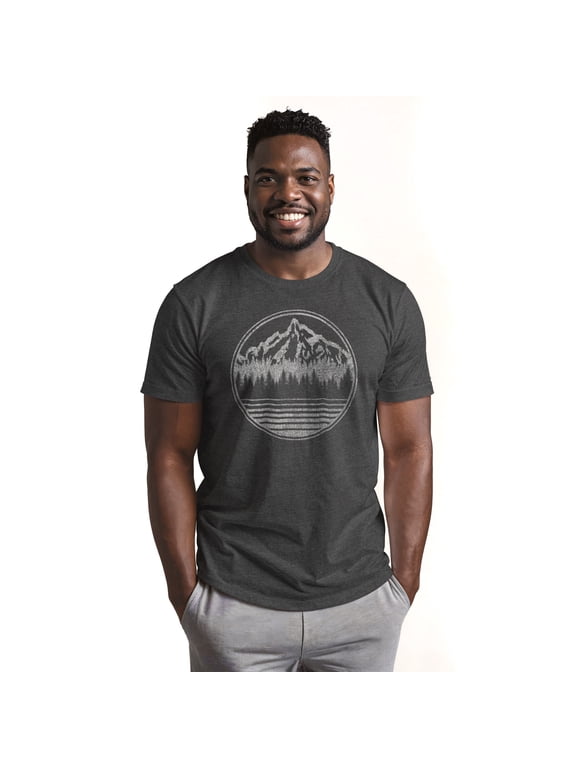 Men's Lost Gods Distressed Mountain Badge Graphic T-Shirt