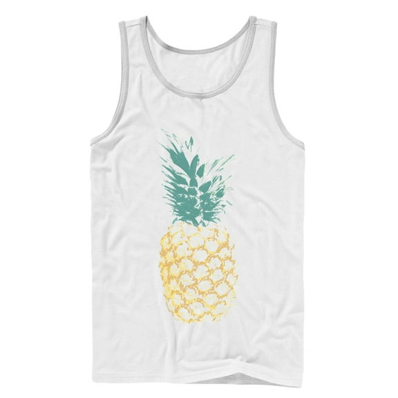 Men's Lost Gods Distressed Pineapple  Tank Top White Small