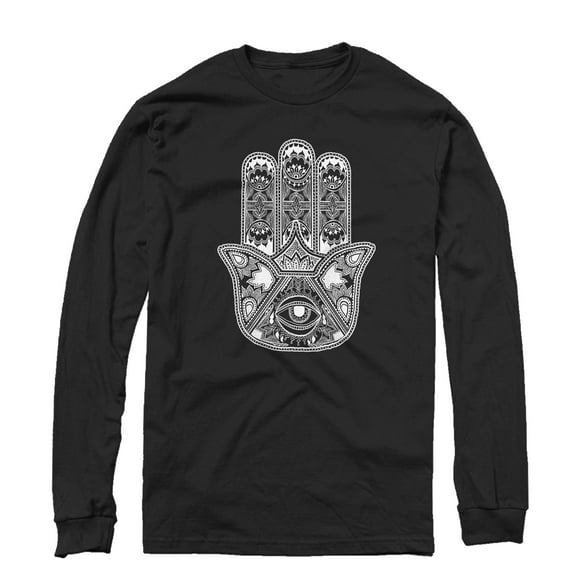 Men's Lost Gods Divine Hamsa Long Sleeve Shirt Black X Large