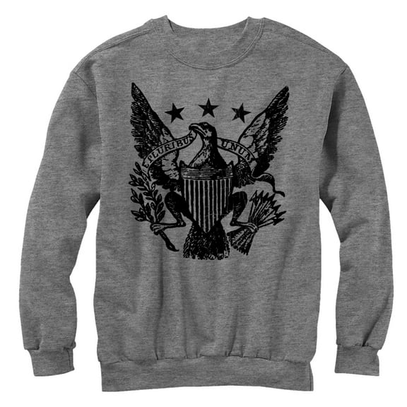 Men's Lost Gods E Pluribus Unum America Eagle Sweatshirt Athletic Heather Medium