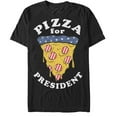 thumbnail image 1 of Men's Lost Gods Election American Flag Pizza for President  Graphic Tee Black Small, 1 of 4