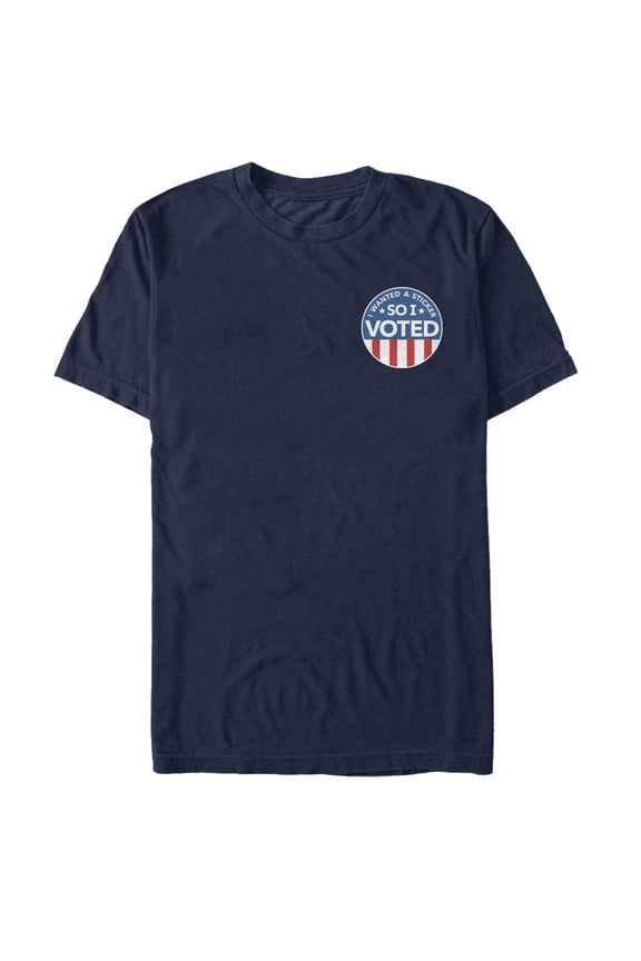 Men's Lost Gods Election I Wanted a Sticker so I Voted  Graphic Tee Navy Blue Medium