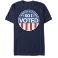 thumbnail image 1 of Men's Lost Gods Election I Wanted a Sticker so I Voted Graphic Tee Navy Blue Small, 1 of 4