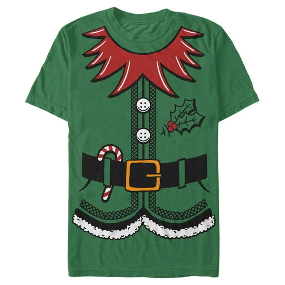 Men's Lost Gods Elf Costume Graphic Tee Kelly Green Small