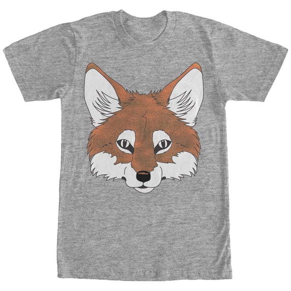 Men's Lost Gods Fantastic Fox Face Graphic Tee Athletic Heather Medium