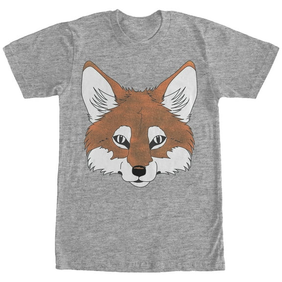 Men's Lost Gods Fantastic Fox Face  Graphic Tee Athletic Heather X Large
