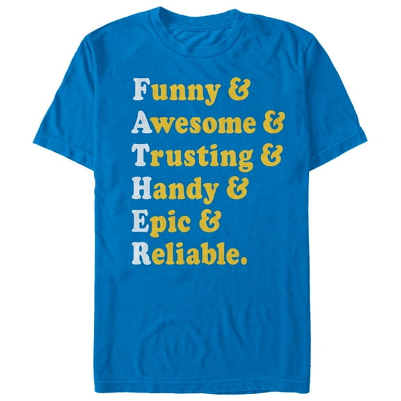 Men's Lost Gods Father's Day Quality List  Graphic Tee Royal Blue Large