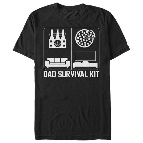 Men's Lost Gods Father's Day Survival Kit Graphic Tee Black Large