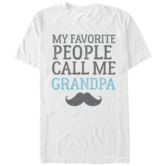 Men's Lost Gods Favorite People Call Me Grandpa Graphic Tee White Small
