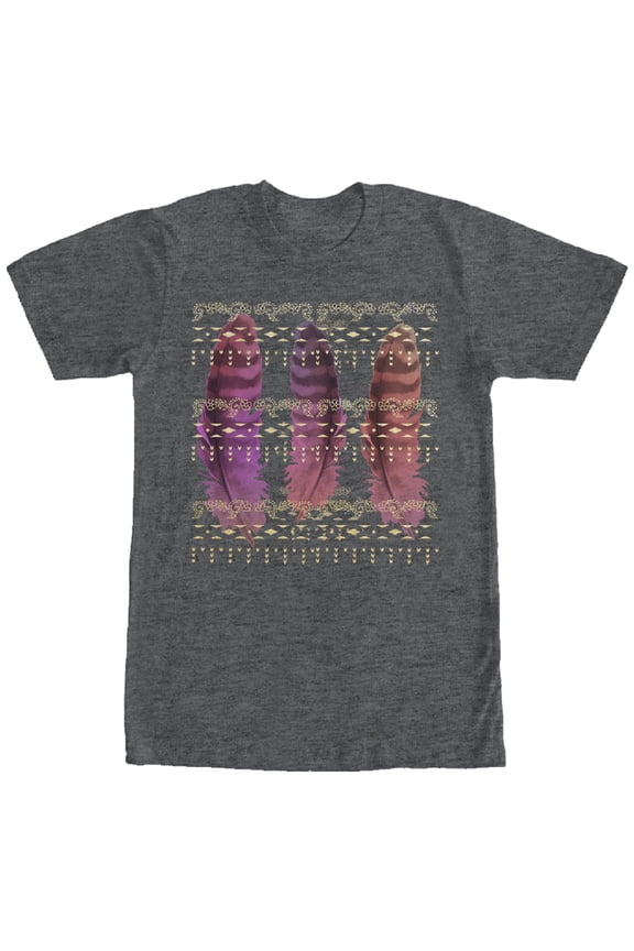 Men's Lost Gods Feather Dreams  Graphic Tee Charcoal Heather Large