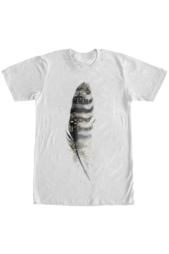 Men's Lost Gods Feather in Flight  Graphic Tee White Small