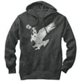 thumbnail image 1 of Men's Lost Gods Flying Eagle American Flag Pull Over Hoodie Charcoal Heather X Large, 1 of 3