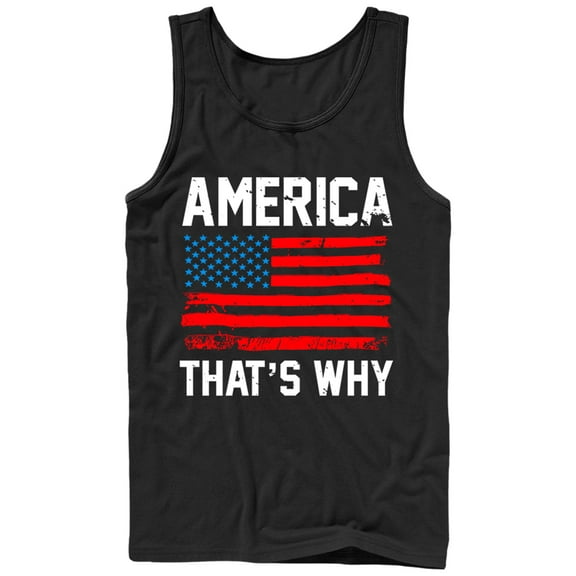 Men's Lost Gods Fourth of July  America That's Why  Tank Top Black X Large
