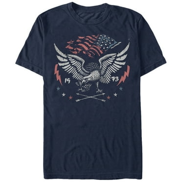 Men's Lost Gods Fourth of July  American Flag Eagle 1973  Graphic Tee Navy Blue Medium