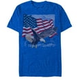 thumbnail image 1 of Men's Lost Gods Fourth of July  American Flag Eagle Soar  Graphic Tee Royal Blue Heather X Large, 1 of 4