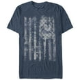thumbnail image 1 of Men's Lost Gods Fourth of July American Flag Fade Graphic Tee Navy Blue Heather Medium, 1 of 3