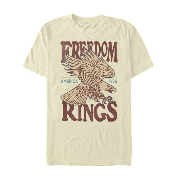 Men's Lost Gods Fourth of July Freedom Rings Eagle Graphic Tee Cream Medium