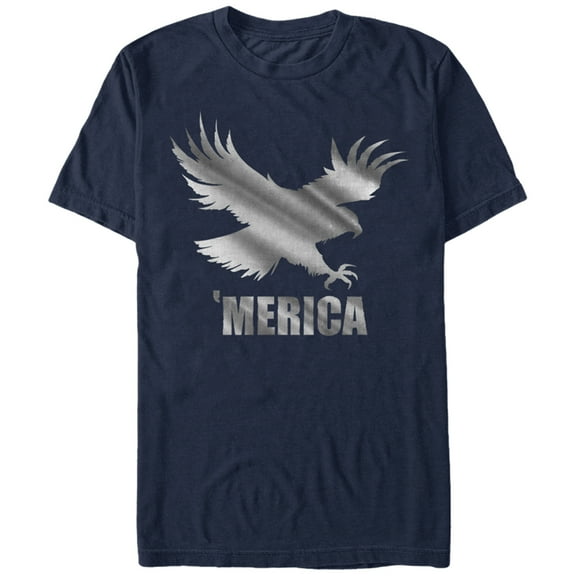 Men's Lost Gods Fourth of July Merica Eagle Graphic Tee Navy Blue X Large